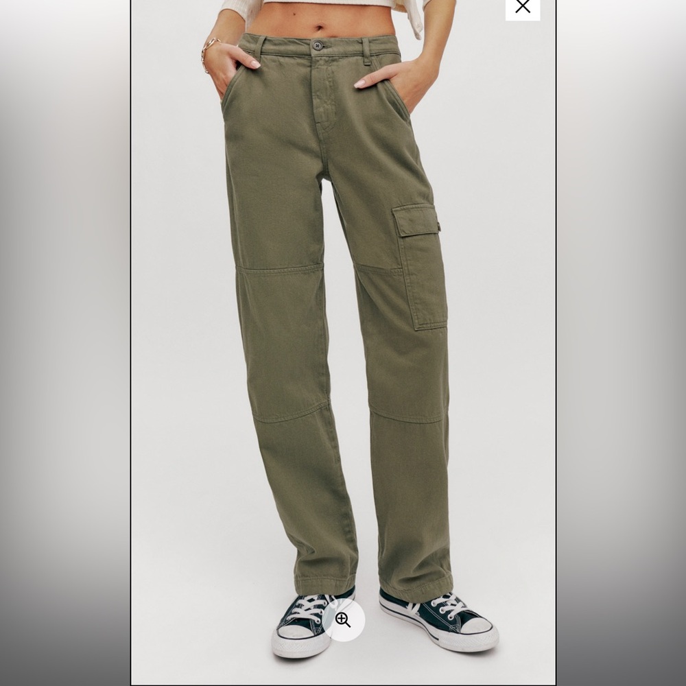 Reformation Olive Cargo Pants